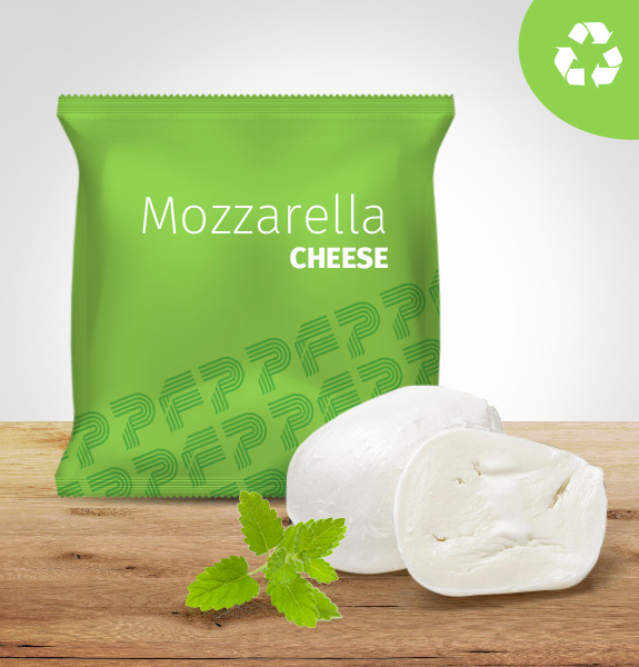 RECYCLABLE FILM EF-HR® Environment Friendly Flow Pack & Top 4 Mozzarella cheese